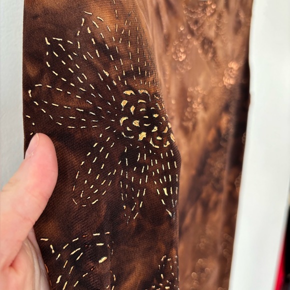 🎉4/30$🎉 Vintage Brown Shimmer Dress - Approx. Size M - Picture 4 of 5